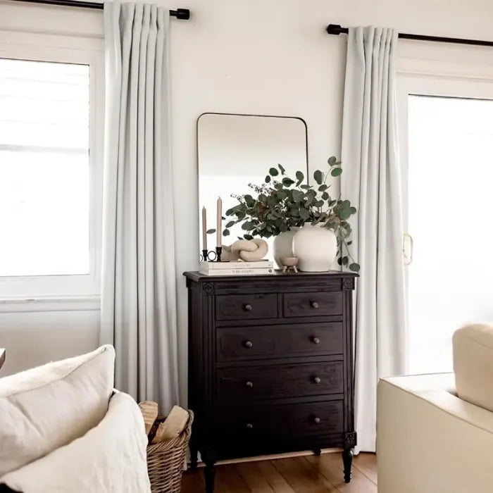 2pcs Blackout Curtains for Living Room Bedroom Linen Blackout Curtains